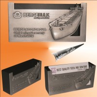 Name Card Holder - Wooden back 3D pewter card holder | Corporate Ship's Design 